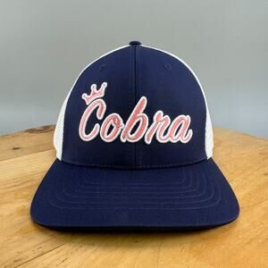 Cobra Crown C Mesh Trucker Snapback Flexfit 110 Cap Hat Blue Pink Tour Exclusive
